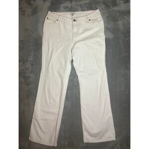 J.Jill White Denim Jeans Women’s 8P Petite Straight Leg Mid Rise